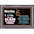 LAMB OF GOD GIVES STRENGTH AND BLESSING  Sanctuary Wall Acrylic Frame  GWEXALT9554c  "33X25"