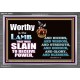LAMB OF GOD GIVES STRENGTH AND BLESSING  Sanctuary Wall Acrylic Frame  GWEXALT9554c  