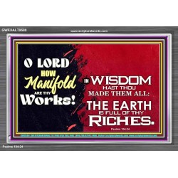 MANY ARE THY WONDERFUL WORKS O LORD  Children Room Acrylic Frame  GWEXALT9580  "33X25"