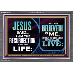 BELIEVE IN HIM AND THOU SHALL LIVE  Bathroom Wall Art Picture  GWEXALT9791  "33X25"