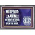 WEEP NOT THE LAMB OF GOD HAS PREVAILED  Christian Art Acrylic Frame  GWEXALT9926  "33X25"