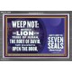 WEEP NOT THE LAMB OF GOD HAS PREVAILED  Christian Art Acrylic Frame  GWEXALT9926  