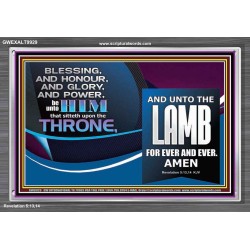 THE ONE SEATED ON THE THRONE  Contemporary Christian Wall Art Acrylic Frame  GWEXALT9929  "33X25"