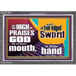 A TWO EDGED SWORD  Contemporary Christian Wall Art Acrylic Frame  GWEXALT9965  "33X25"
