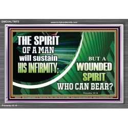 A WOUNDED SPIRIT WHO CAN BEAR?  Sciptural Décor  GWEXALT9972  
