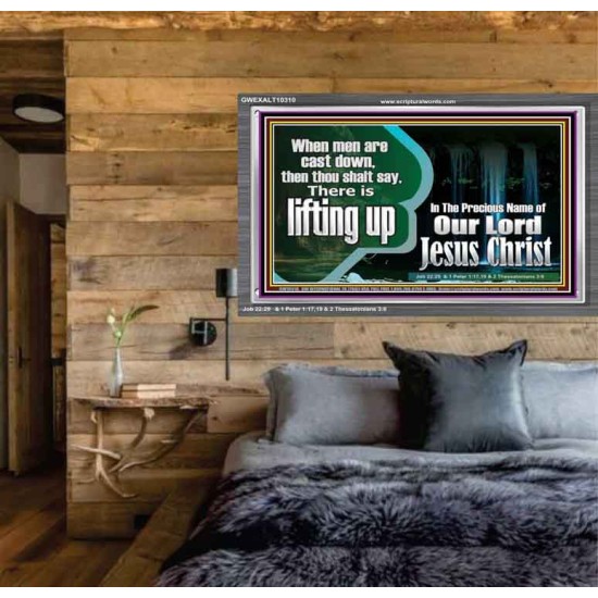YOU ARE LIFTED UP IN CHRIST JESUS  Custom Christian Artwork Acrylic Frame  GWEXALT10310  