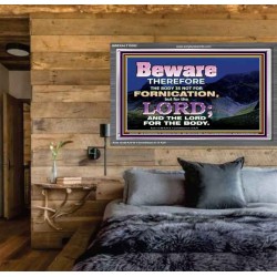 YOUR BODY IS NOT FOR FORNICATION   Ultimate Power Acrylic Frame  GWEXALT10392  "33X25"