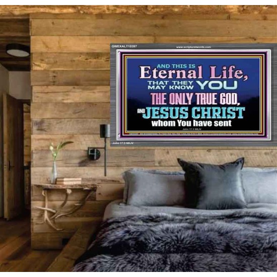 CHRIST JESUS THE ONLY WAY TO ETERNAL LIFE  Sanctuary Wall Acrylic Frame  GWEXALT10397  