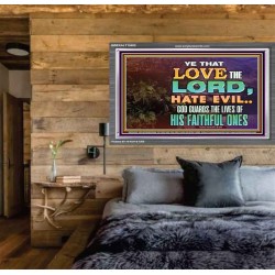 GOD GUARDS THE LIVES OF HIS FAITHFUL ONES  Children Room Wall Acrylic Frame  GWEXALT10405  "33X25"