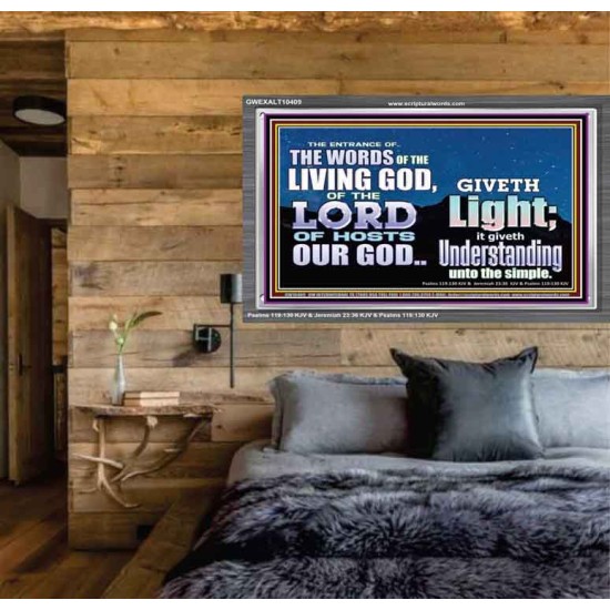 THE WORDS OF LIVING GOD GIVETH LIGHT  Unique Power Bible Acrylic Frame  GWEXALT10409  