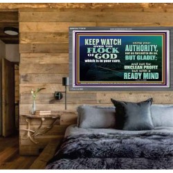 WATCH THE FLOCK OF GOD IN YOUR CARE  Scriptures Décor Wall Art  GWEXALT10439  "33X25"