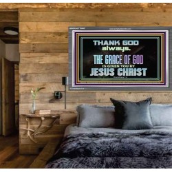 THANKING GOD ALWAYS OPENS GREATER DOOR  Scriptural Décor Acrylic Frame  GWEXALT10442  "33X25"