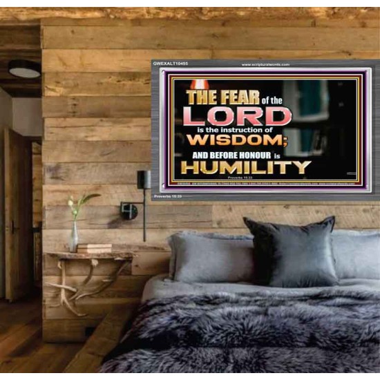 BEFORE HONOUR IS HUMILITY  Scriptural Acrylic Frame Signs  GWEXALT10455  