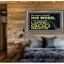THOSE WHO KEEP THE WORD OF GOD ENJOY HIS GREAT LOVE  Bible Verses Wall Art  GWEXALT10482  "33X25"