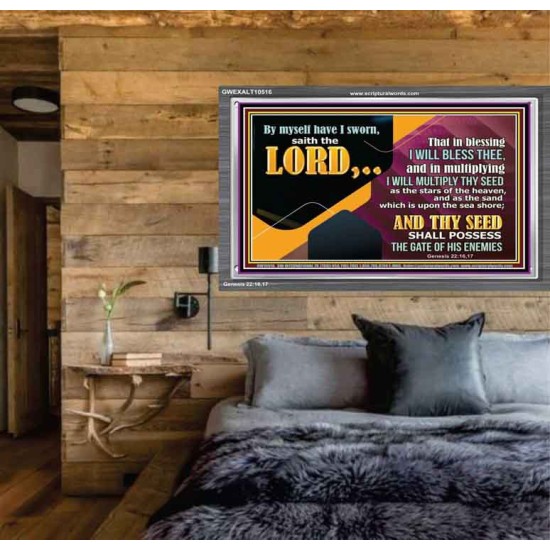 IN BLESSING I WILL BLESS THEE  Religious Wall Art   GWEXALT10516  