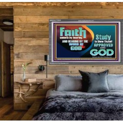 FAITH COMES BY HEARING THE WORD OF CHRIST  Christian Quote Acrylic Frame  GWEXALT10558  "33X25"