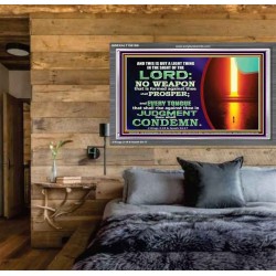 CONDEMN EVERY TONGUE THAT RISES AGAINST YOU IN JUDGEMENT  Custom Inspiration Scriptural Art Acrylic Frame  GWEXALT10616B  "33X25"