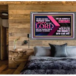 THE MEEK ALSO SHALL INCREASE THEIR JOY IN THE LORD  Scriptural Décor Acrylic Frame  GWEXALT10735  "33X25"