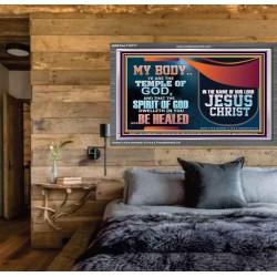 YOU ARE THE TEMPLE OF GOD BE HEALED IN THE NAME OF JESUS CHRIST  Bible Verse Wall Art  GWEXALT10777  "33X25"