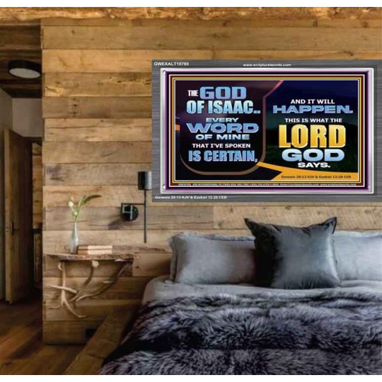 THE WORD OF THE LORD IS CERTAIN AND IT WILL HAPPEN  Modern Christian Wall Décor  GWEXALT10780  