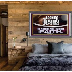 LOOKING UNTO JESUS THE AUTHOR AND FINISHER OF OUR FAITH  Modern Wall Art  GWEXALT12114  "33X25"