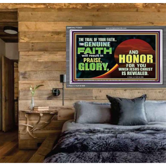 YOUR GENUINE FAITH WILL RESULT IN PRAISE GLORY AND HONOR  Children Room  GWEXALT12433  