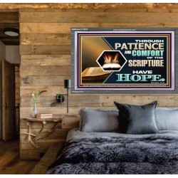 THROUGH PATIENCE AND COMFORT OF THE SCRIPTURE HAVE HOPE  Christian Wall Art Wall Art  GWEXALT12957  "33X25"