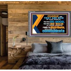 DO GOOD AND BE RICH IN GOOD WORKS  Religious Wall Art   GWEXALT12980  "33X25"