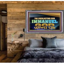 EVERLASTING GOD IMMANUEL..GOD WITH US  Contemporary Christian Wall Art Acrylic Frame  GWEXALT13105  "33X25"