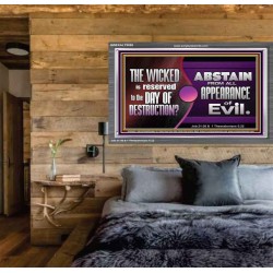 THE WICKED RESERVED FOR DAY OF DESTRUCTION  Acrylic Frame Scripture Décor  GWEXALT9899  "33X25"