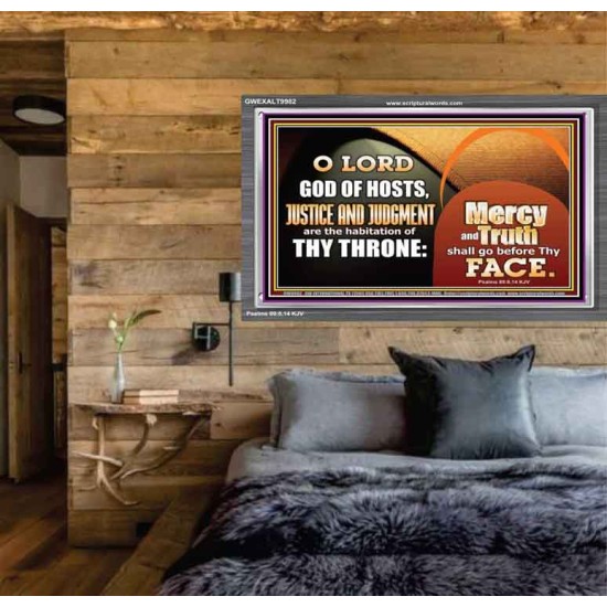 MERCY AND TRUTH SHALL GO BEFORE THEE O LORD OF HOSTS  Christian Wall Art  GWEXALT9982  