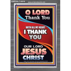 THANK YOU OUR LORD JESUS CHRIST  Sanctuary Wall Portrait  GWEXALT10016  "25x33"