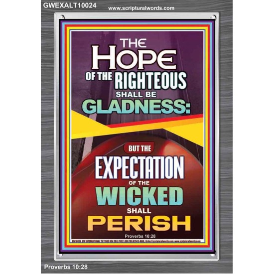 THE HOPE OF THE RIGHTEOUS IS GLADNESS  Children Room Portrait  GWEXALT10024  