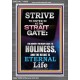 STRAIT GATE LEADS TO HOLINESS THE RESULT ETERNAL LIFE  Ultimate Inspirational Wall Art Portrait  GWEXALT10026  