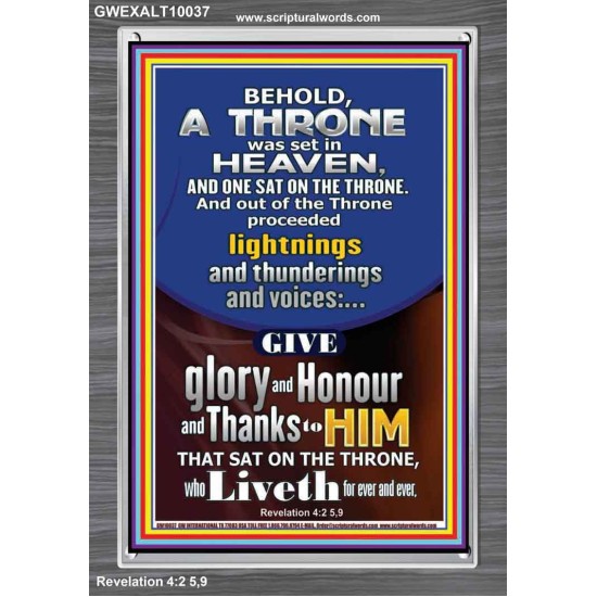 LIGHTNINGS AND THUNDERINGS AND VOICES  Scripture Art Portrait  GWEXALT10037  