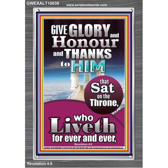GIVE GLORY AND HONOUR TO JEHOVAH EL SHADDAI  Biblical Art Portrait  GWEXALT10038  
