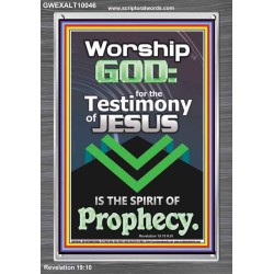 TESTIMONY OF JESUS IS THE SPIRIT OF PROPHECY  Kitchen Wall Décor  GWEXALT10046  "25x33"