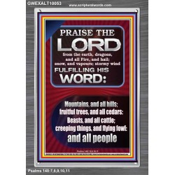 PRAISE HIM - STORMY WIND FULFILLING HIS WORD  Business Motivation Décor Picture  GWEXALT10053  "25x33"