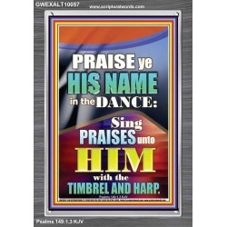 PRAISE HIM IN DANCE, TIMBREL AND HARP  Modern Art Picture  GWEXALT10057  "25x33"