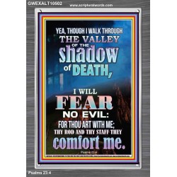 WALK THROUGH THE VALLEY OF THE SHADOW OF DEATH  Scripture Art  GWEXALT10502  "25x33"