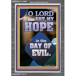 THOU ART MY HOPE IN THE DAY OF EVIL O LORD  Scriptural Décor  GWEXALT11803  "25x33"