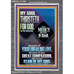 BECAUSE OF YOUR UNFAILING LOVE AND GREAT COMPASSION  Bible Verse Portrait  GWEXALT11808  