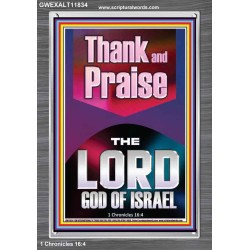THANK AND PRAISE THE LORD GOD  Custom Christian Wall Art  GWEXALT11834  "25x33"