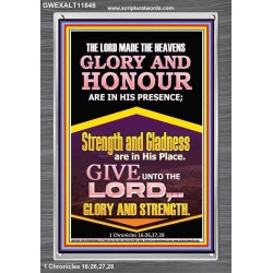 GLORY AND HONOUR ARE IN HIS PRESENCE  Custom Inspiration Scriptural Art Portrait  GWEXALT11848  "25x33"