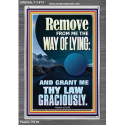 REMOVE FROM ME THE WAY OF LYING  Bible Verse for Home Portrait  GWEXALT11873  "25x33"