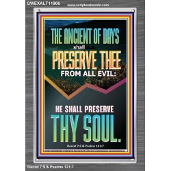 THE ANCIENT OF DAYS SHALL PRESERVE THEE FROM ALL EVIL  Children Room Wall Portrait  GWEXALT11906  "25x33"