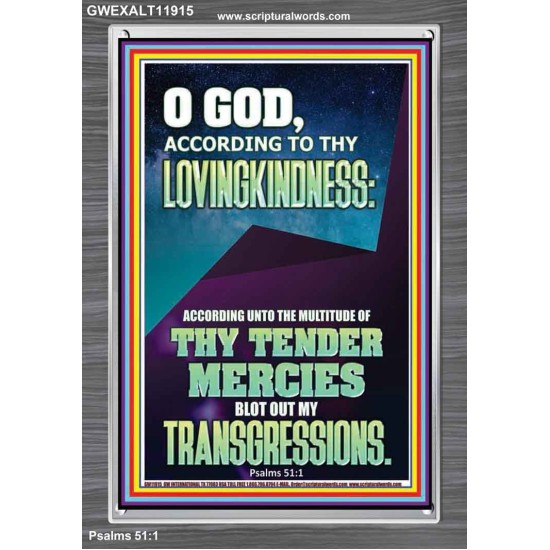 IN THE MULTITUDE OF THY TENDER MERCIES BLOT OUT MY TRANSGRESSIONS  Children Room  GWEXALT11915  