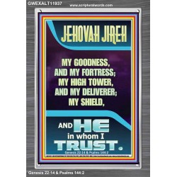 JEHOVAH JIREH MY GOODNESS MY HIGH TOWER MY DELIVERER MY SHIELD  Unique Power Bible Portrait  GWEXALT11937  "25x33"
