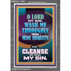 WASH ME THOROUGLY FROM MINE INIQUITY  Scriptural Verse Portrait   GWEXALT11985  "25x33"