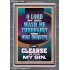 WASH ME THOROUGLY FROM MINE INIQUITY  Scriptural Verse Portrait   GWEXALT11985  "25x33"